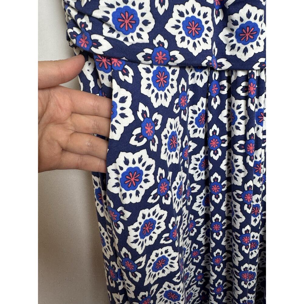 Boden Navy and White Floral Midi Dress - Picture 5 of 7